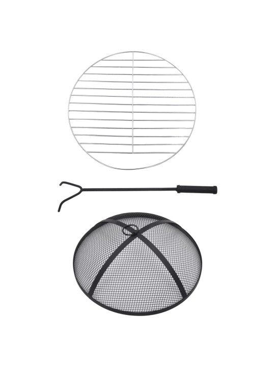 Mozaikový stolek s ohništěm terakota 68 cm keramika
