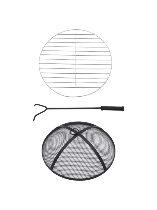 Mozaikový stolek s ohništěm modrý a bílý 68 cm keramika
