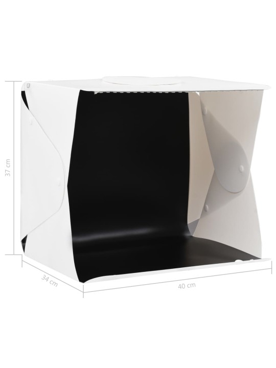 Skládací LED softbox pro foto studio 40 x 34 x 37 cm plast bílý