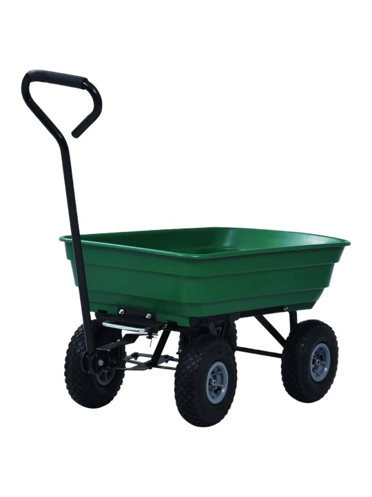Zahradní sklápěcí ruční vozík 300 kg 75 l zelený