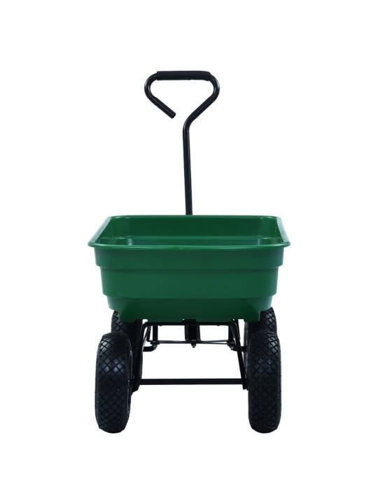 Zahradní sklápěcí ruční vozík 300 kg 75 l zelený