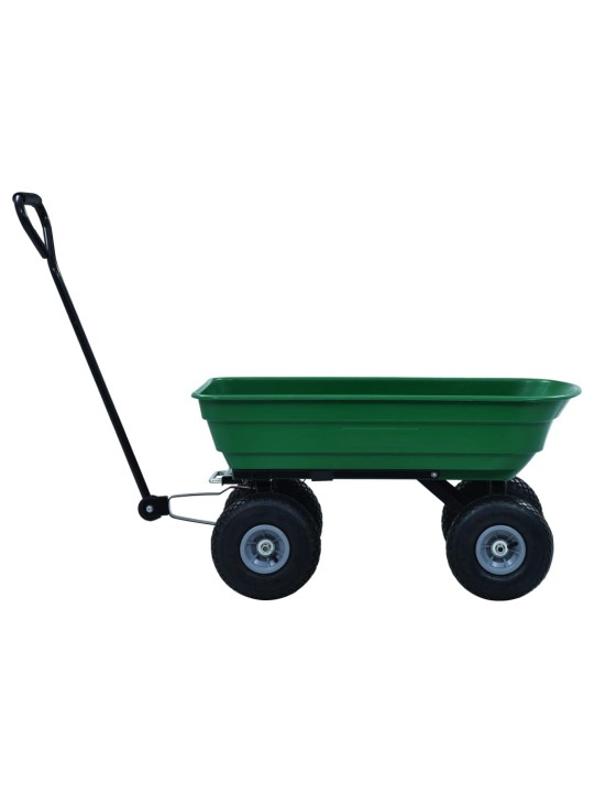 Zahradní sklápěcí ruční vozík 300 kg 75 l zelený