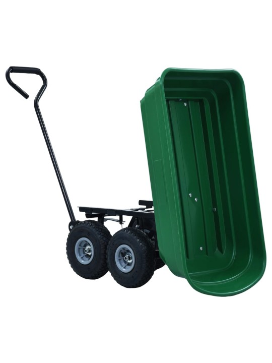 Zahradní sklápěcí ruční vozík 300 kg 75 l zelený