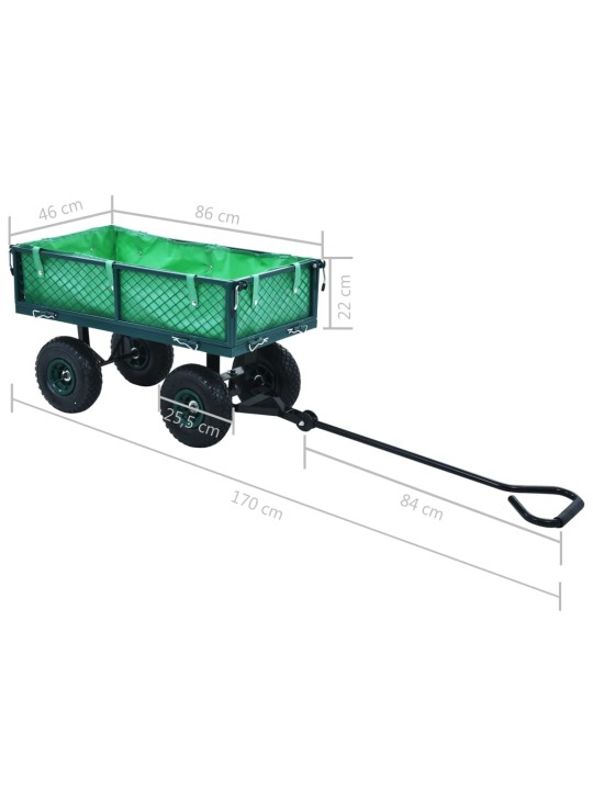 Zahradní ruční vozík zelený 250 kg