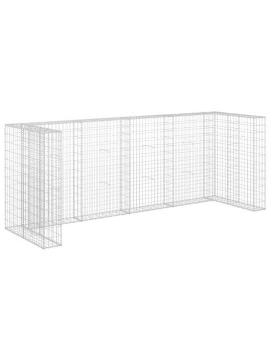 Gabionová zástěna pro popelnice pozinkovaná ocel 320x100x120 cm