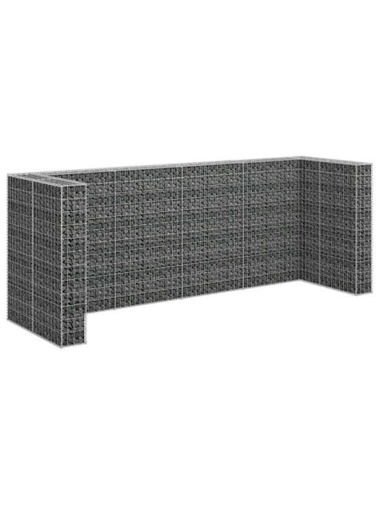 Gabionová zástěna pro popelnice pozinkovaná ocel 320x100x120 cm