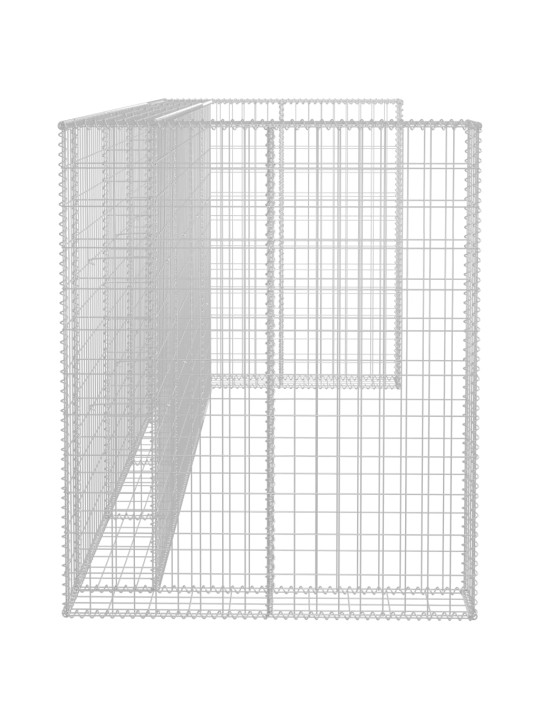 Gabionová zástěna pro popelnice pozinkovaná ocel 320x100x120 cm