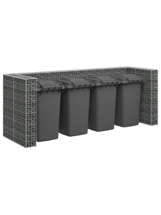 Gabionová zástěna pro popelnice pozinkovaná ocel 320x100x120 cm