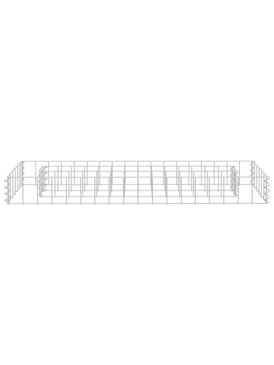 Gabionový vyvýšený záhon pozinkovaná ocel 90 x 30 x 10 cm