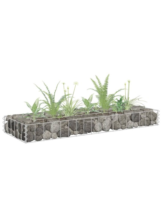 Gabionový vyvýšený záhon pozinkovaná ocel 90 x 30 x 10 cm