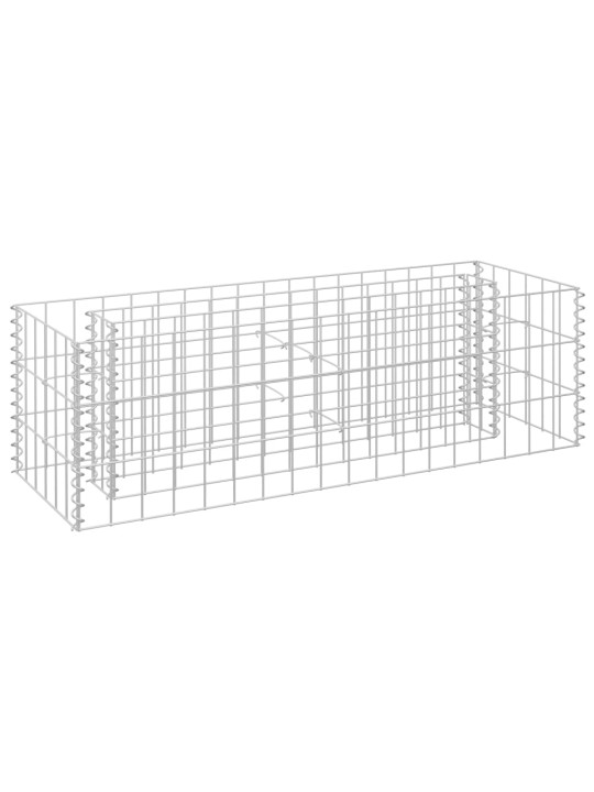 Gabionový vyvýšený záhon pozinkovaná ocel 90 x 30 x 30 cm