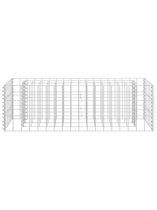 Gabionový vyvýšený záhon pozinkovaná ocel 90 x 30 x 30 cm