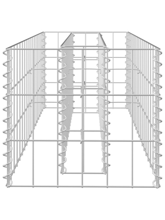Gabionový vyvýšený záhon pozinkovaná ocel 90 x 30 x 30 cm