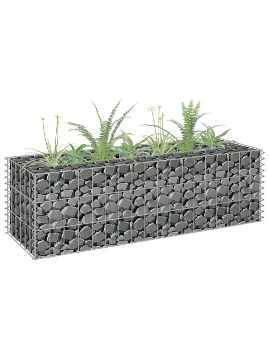 Gabionový vyvýšený záhon pozinkovaná ocel 90 x 30 x 30 cm