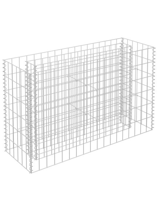 Gabionový vyvýšený záhon pozinkovaná ocel 90 x 30 x 60 cm