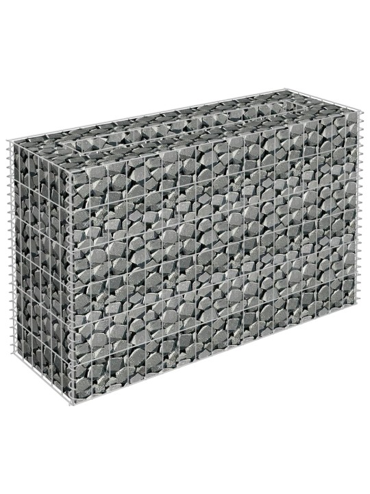 Gabionový vyvýšený záhon pozinkovaná ocel 90 x 30 x 60 cm