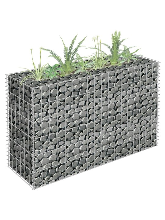 Gabionový vyvýšený záhon pozinkovaná ocel 90 x 30 x 60 cm