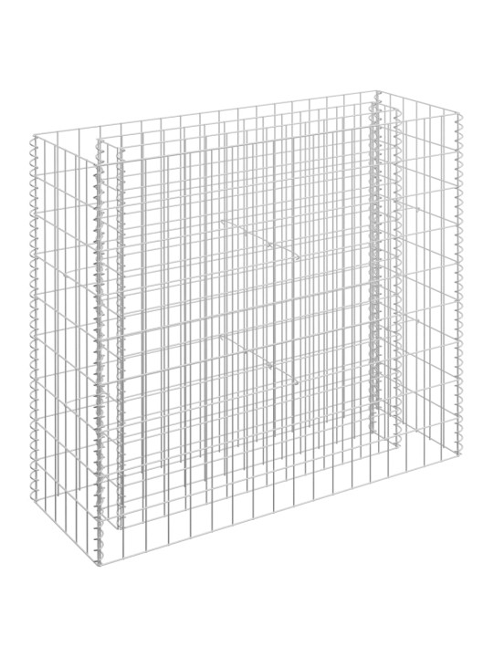 Gabionový vyvýšený záhon pozinkovaná ocel 90 x 30 x 90 cm