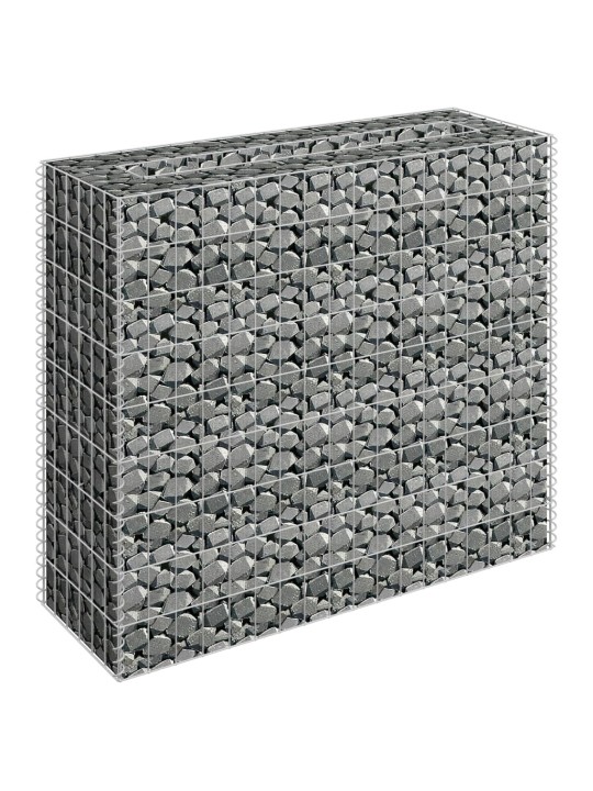 Gabionový vyvýšený záhon pozinkovaná ocel 90 x 30 x 90 cm