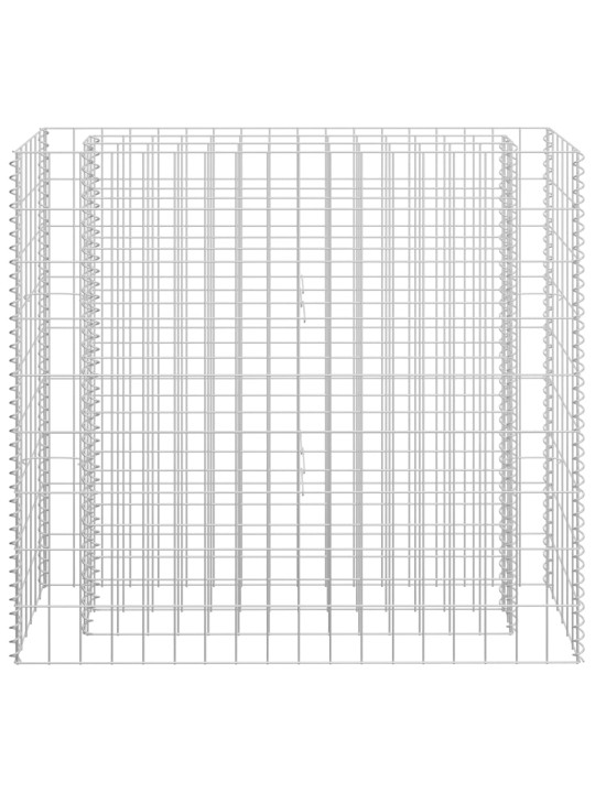Gabionový vyvýšený záhon pozinkovaná ocel 90 x 30 x 90 cm