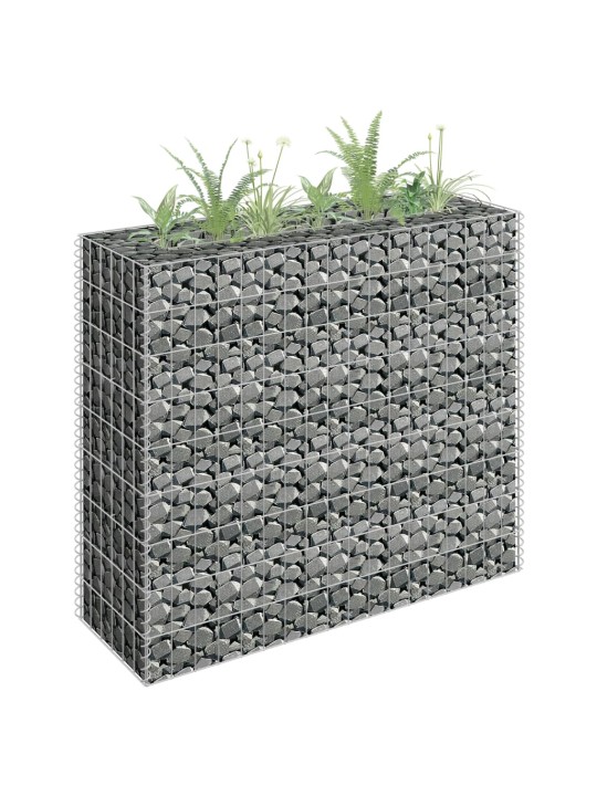 Gabionový vyvýšený záhon pozinkovaná ocel 90 x 30 x 90 cm