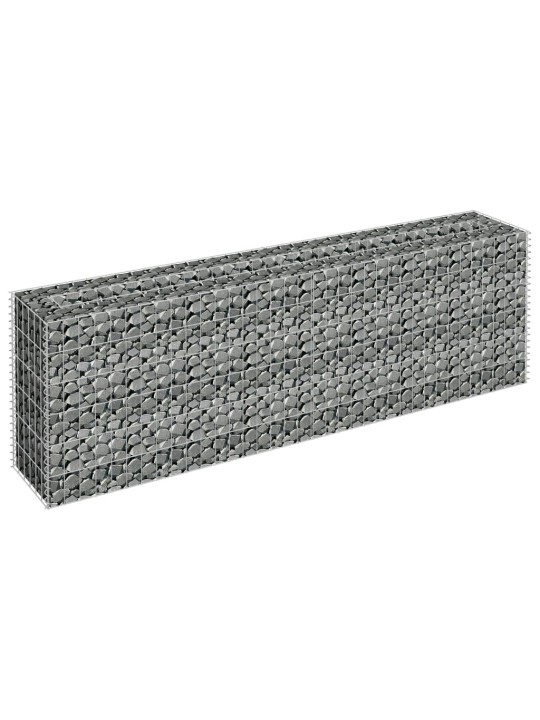Gabionový vyvýšený záhon pozinkovaná ocel 180 x 30 x 60 cm