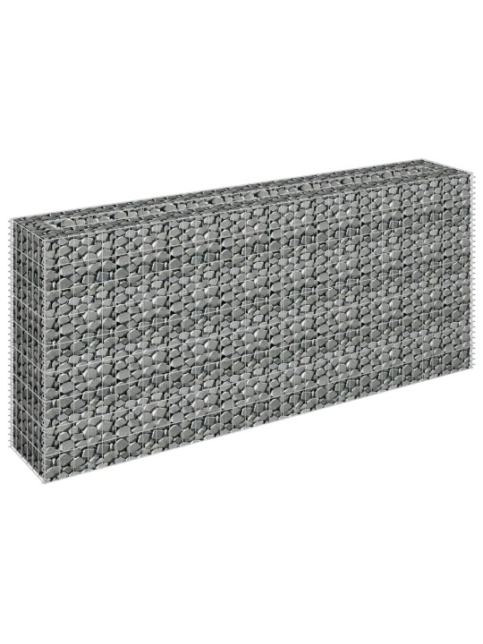 Gabionový vyvýšený záhon pozinkovaná ocel 180 x 30 x 90 cm