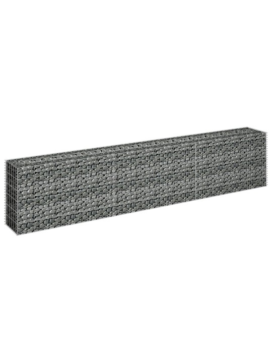 Gabionový vyvýšený záhon pozinkovaná ocel 270 x 30 x 60 cm