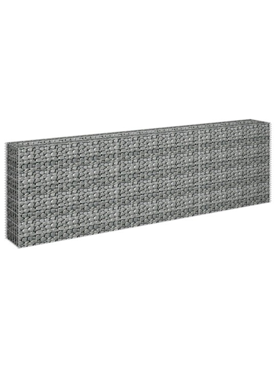 Gabionový vyvýšený záhon pozinkovaná ocel 270 x 30 x 90 cm