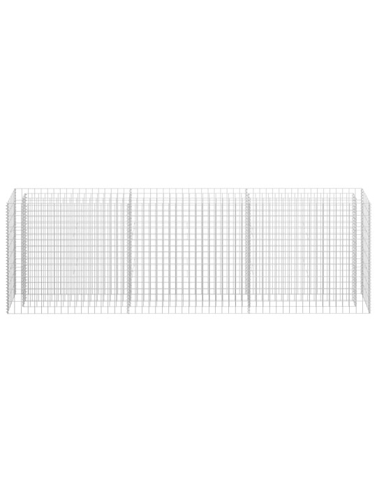 Gabionový vyvýšený záhon pozinkovaná ocel 270 x 30 x 90 cm