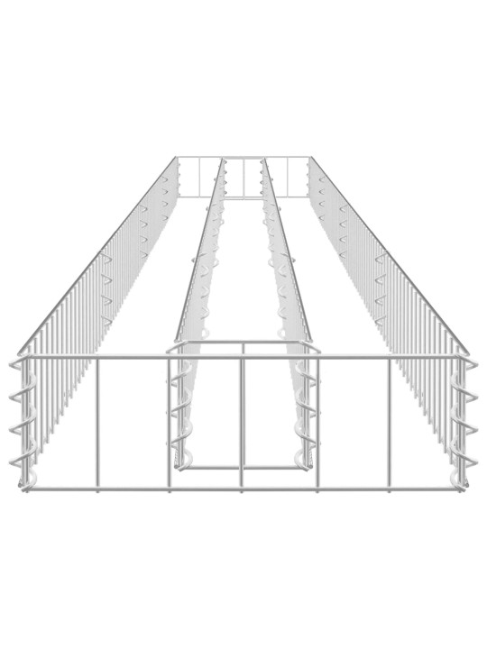 Gabionový vyvýšený záhon pozinkovaná ocel 360 x 30 x 10 cm