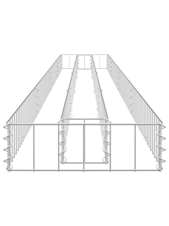 Gabionový vyvýšený záhon pozinkovaná ocel 360 x 30 x 10 cm