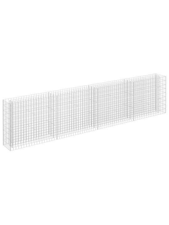 Gabionový vyvýšený záhon pozinkovaná ocel 360 x 30 x 90 cm