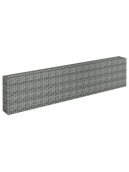 Gabionový vyvýšený záhon pozinkovaná ocel 360 x 30 x 90 cm
