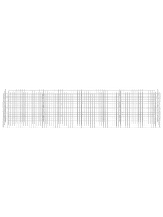 Gabionový vyvýšený záhon pozinkovaná ocel 360 x 30 x 90 cm