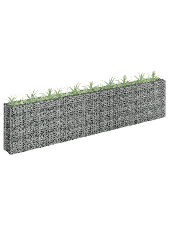 Gabionový vyvýšený záhon pozinkovaná ocel 360 x 30 x 90 cm