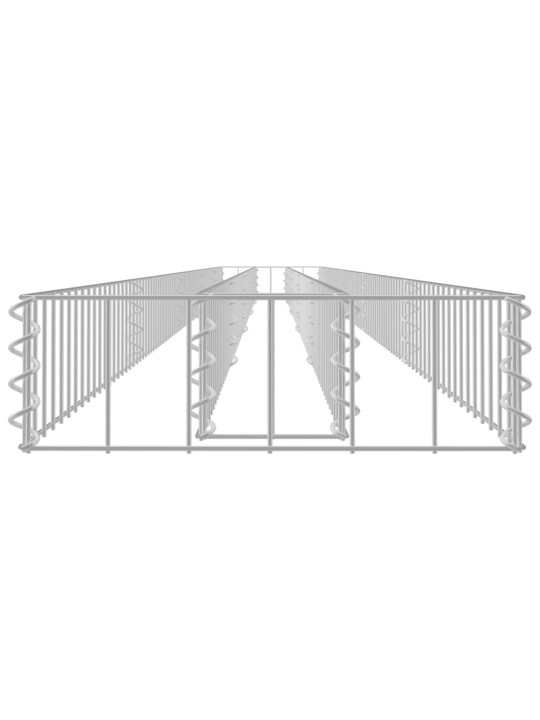 Gabionový vyvýšený záhon pozinkovaná ocel 450 x 30 x 10 cm