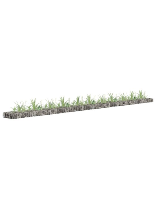 Gabionový vyvýšený záhon pozinkovaná ocel 450 x 30 x 10 cm