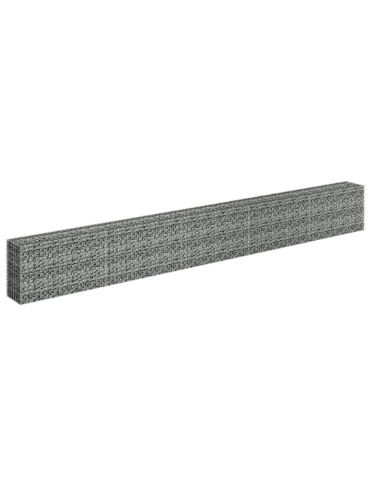 Gabionový vyvýšený záhon pozinkovaná ocel 450 x 30 x 60 cm