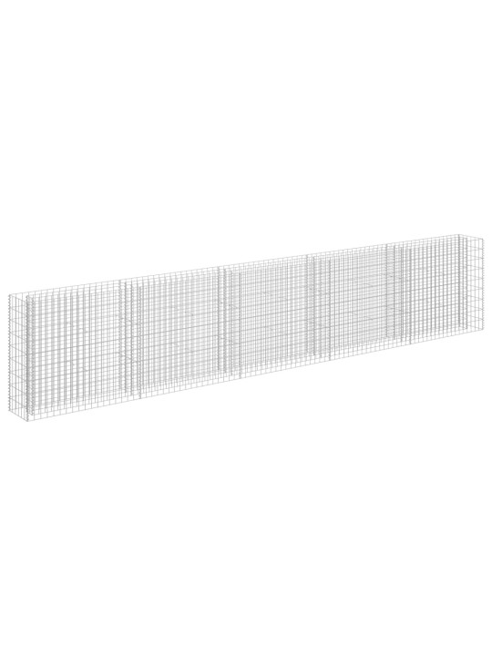 Gabionový vyvýšený záhon pozinkovaná ocel 450 x 30 x 90 cm