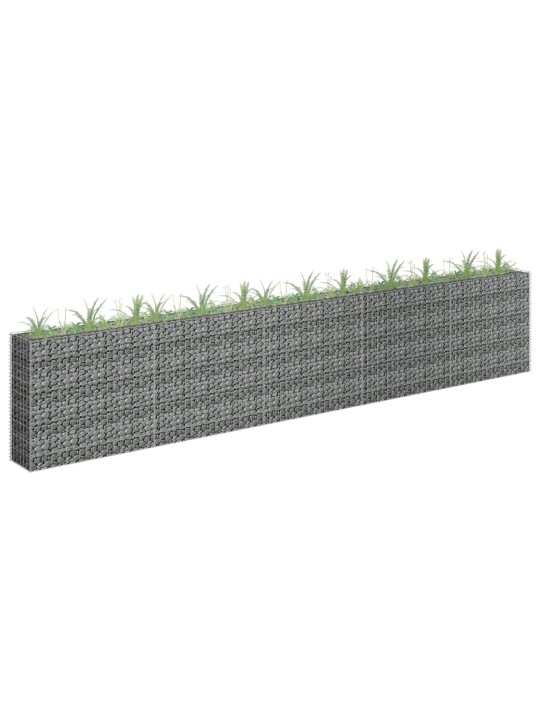 Gabionový vyvýšený záhon pozinkovaná ocel 450 x 30 x 90 cm