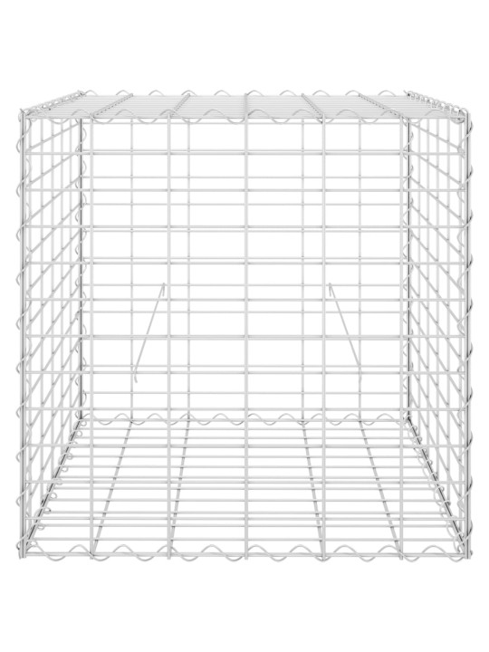 Gabionový vyvýšený záhon krychle ocelový drát 60 x 60 x 60 cm
