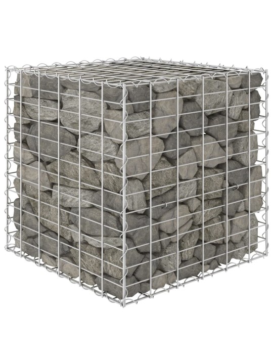 Gabionový vyvýšený záhon krychle ocelový drát 60 x 60 x 60 cm