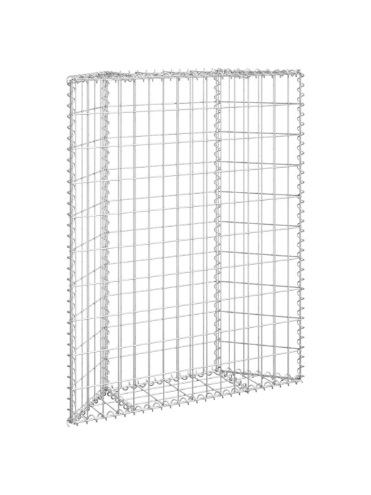 Trapézový gabionový vyvýšený záhon pozinkovaná ocel 80x20x100cm