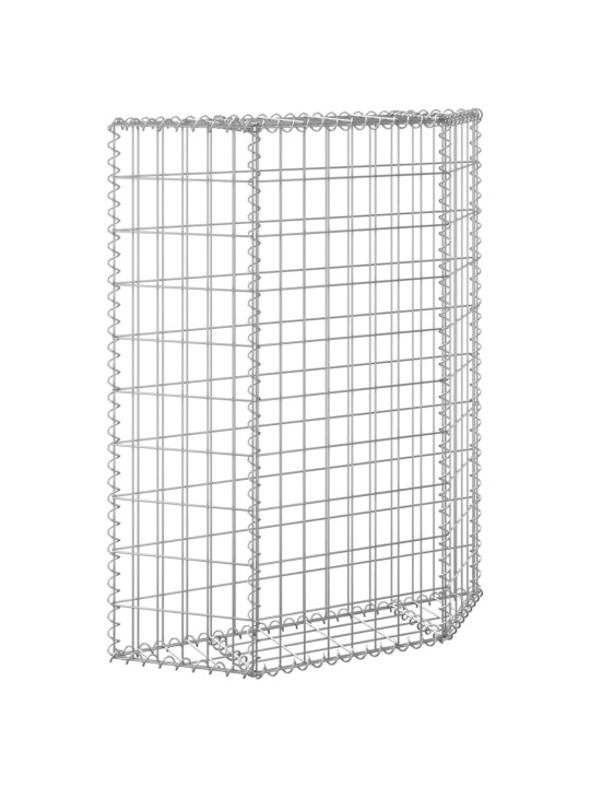 Trapézový gabionový vyvýšený záhon pozinkovaná ocel 80x20x100cm