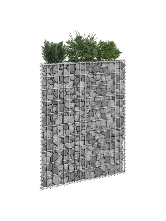 Trapézový gabionový vyvýšený záhon pozinkovaná ocel 80x20x100cm