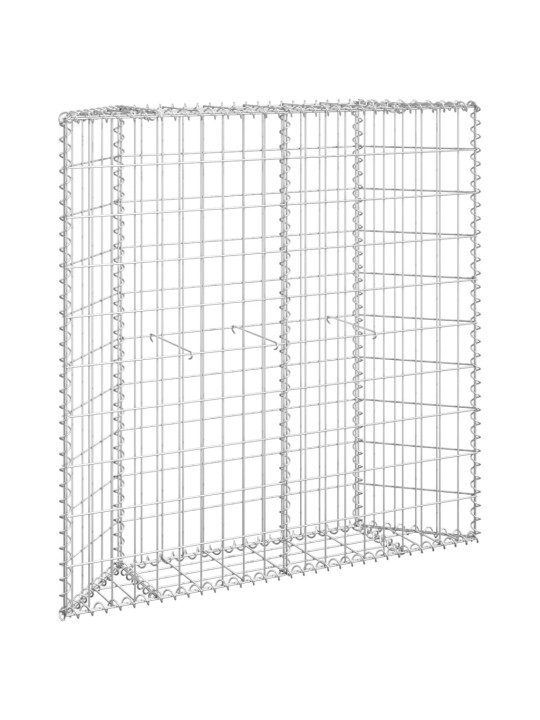 Gabionový vyvýšený záhon trapéz pozinkovaná ocel 100x20x100 cm