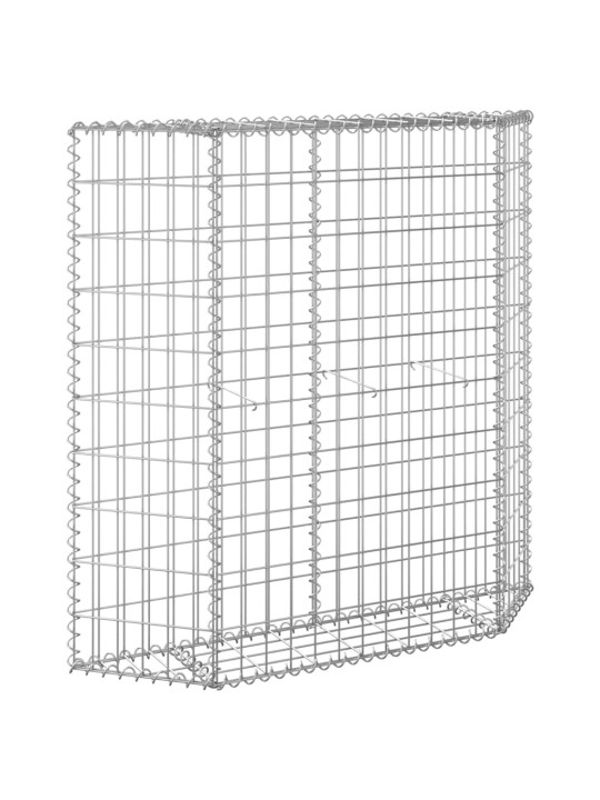 Gabionový vyvýšený záhon trapéz pozinkovaná ocel 100x20x100 cm