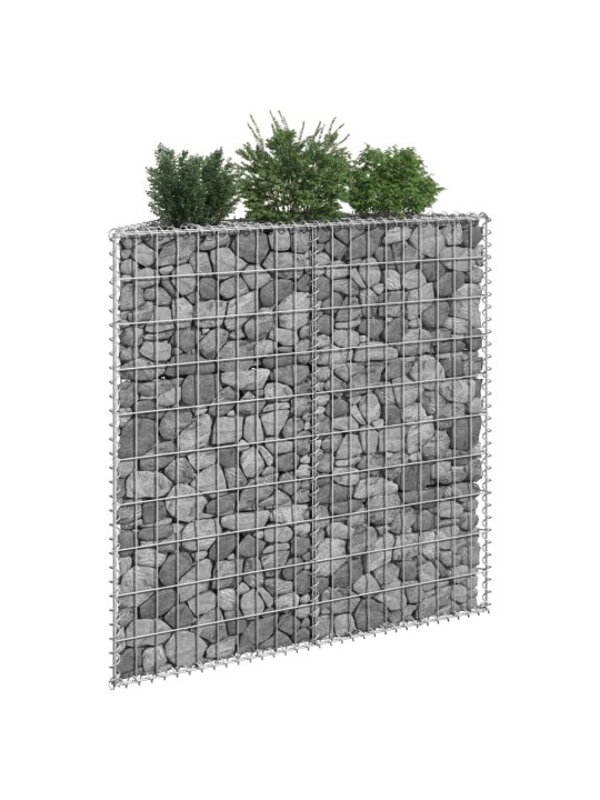 Gabionový vyvýšený záhon trapéz pozinkovaná ocel 100x20x100 cm