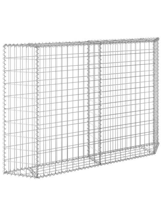 Gabionový vyvýšený záhon trapéz pozinkovaná ocel 150x20x100 cm